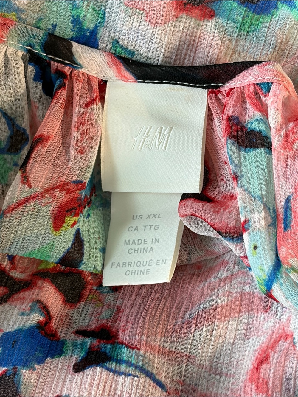 H&M Floral Tiered Maxi Dress in Pink and Blue - Picture 15 of 15